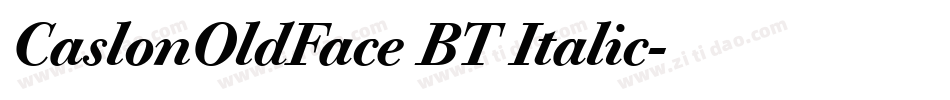 CaslonOldFace BT Italic字体转换